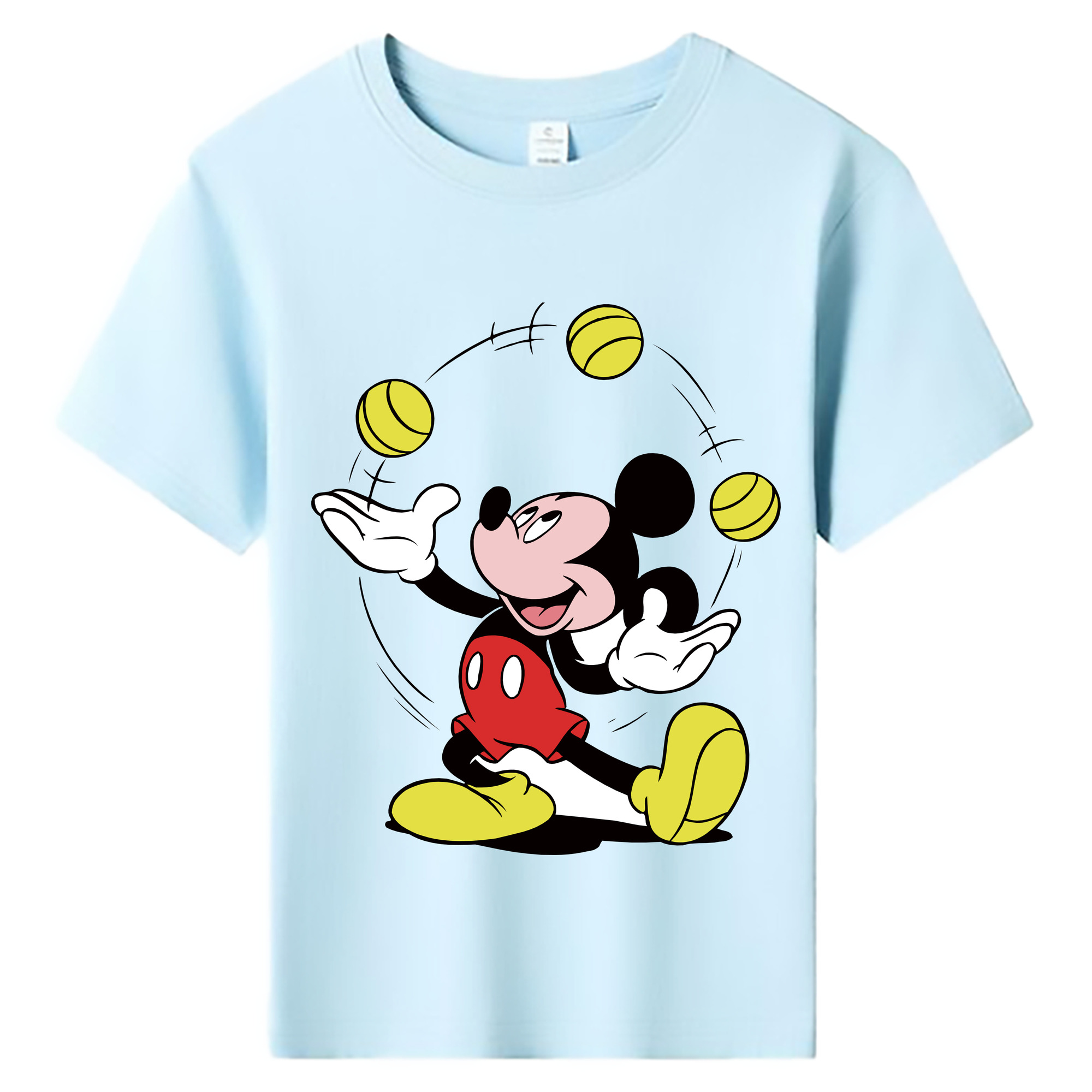 ミッキーマウス Mickey Mouse 綿100％キッズTシャツ（フロントプリント）